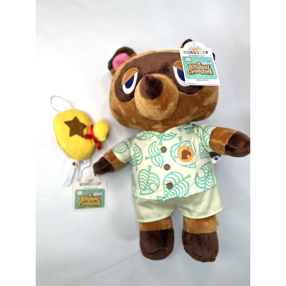 Animal Crossing New Horizons Build A Bear Tom Nook Racoon Plush With Tags